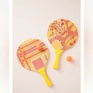 Anthropologie x Vera Paddle Ball Beach Game Set of 2 READ NWT